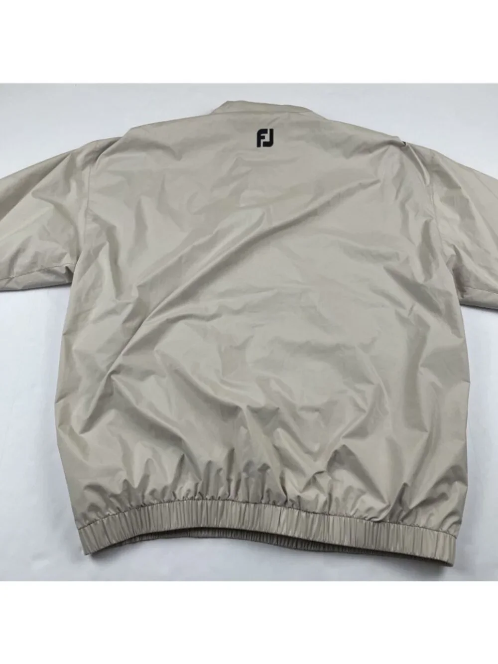 Dryjoys by Footjoy 1/2 Zip Windbreaker Rain Jacket Men’s S Short Sleeve Beige